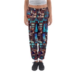 Stained Glass Mosaic Abstract Women s Jogger Sweatpants by Sapixe