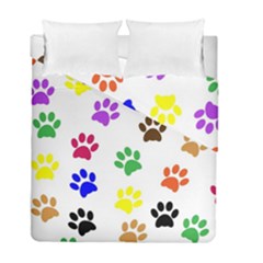 Pawprints Paw Prints Paw Animal Duvet Cover Double Side (full/ Double Size) by Sapixe