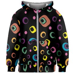 Abstract Background Retro Kids  Zipper Hoodie Without Drawstring by Sapixe