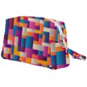 Abstract Geometry Blocks Wristlet Pouch Bag (Large) View2