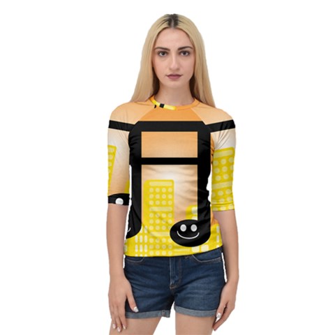 Abstract Anthropomorphic Art Quarter Sleeve Raglan Tee by Bajindul