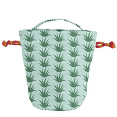 Aloe Plants Pattern Scrapbook Drawstring Bucket Bag by Bajindul