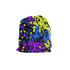 Painted Design 5 Drawstring Pouch (medium) by impacteesstreetweartwo