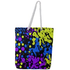 Painted Design 5 Full Print Rope Handle Tote (large) by impacteesstreetweartwo