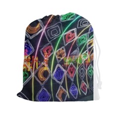 Dragon Lights Drawstring Pouch (xxl) by Riverwoman