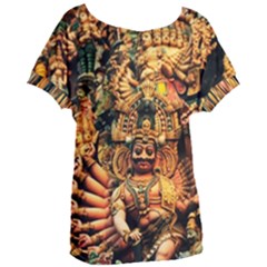Sculpture Art Temple Tower Women s Oversized Tee by Pakrebo