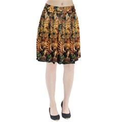 Sculpture Art Temple Tower Pleated Skirt by Pakrebo