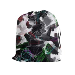 Abstract Background Science Fiction Drawstring Pouch (xl) by Pakrebo