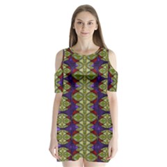 Divine Flowers Striving To Reach Universe Shoulder Cutout Velvet One Piece by pepitasart