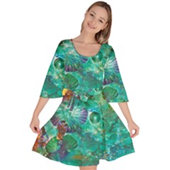 Underwater Summer Velour Kimono Dress by arwwearableart
