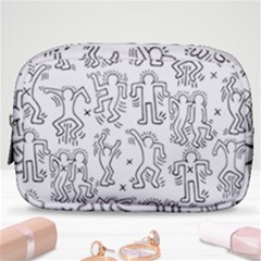 Doodle Pattern Make Up Pouch (small) by Valentinaart