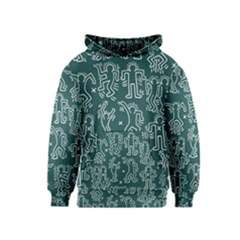 Doodle Pattern Kids  Pullover Hoodie by Valentinaart