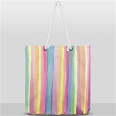 Watercolour Watercolor Background Full Print Rope Handle Tote (large) by Pakrebo