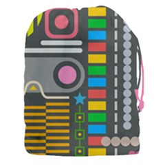 Abstract Background Colors Shapes Drawstring Pouch (xxxl) by Pakrebo