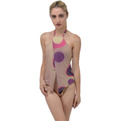 Background Wavy Pinks Bright Go With The Flow One Piece Swimsuit by Pakrebo