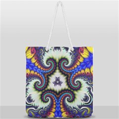 Abstract Texture Fractal Figure Full Print Rope Handle Tote (large) by Pakrebo
