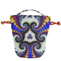 Abstract Texture Fractal Figure Drawstring Bucket Bag View1