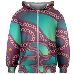 Background Pattern Non Seamless Kids  Zipper Hoodie Without Drawstring by Pakrebo