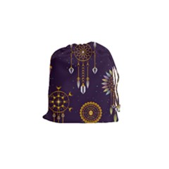 Background Non Seamless Pattern Drawstring Pouch (small) by Pakrebo