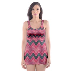 A Little Bit Strange Skater Dress Swimsuit by WensdaiAmbrose