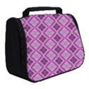 Argyle Large Pink Pattern Full Print Travel Pouch (Small) View2