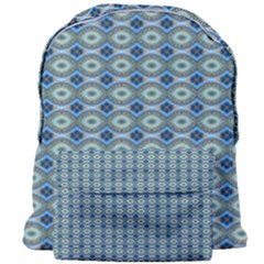 Ornate Oval  Pattern Blue Orange Giant Full Print Backpack by BrightVibesDesign