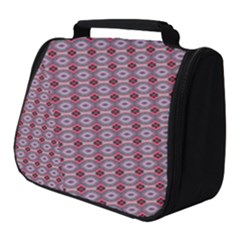 Ornate Oval  Pattern Red Pink Full Print Travel Pouch (small) by BrightVibesDesign