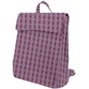 Ornate Oval  Pattern Red Pink Flap Top Backpack View1