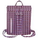 Ornate Oval  Pattern Red Pink Flap Top Backpack View3