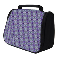 Ornate Oval Pattern Purple Green Full Print Travel Pouch (small) by BrightVibesDesign