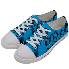 Cross-stitched Women s Low Top Canvas Sneakers by WensdaiAmbrose