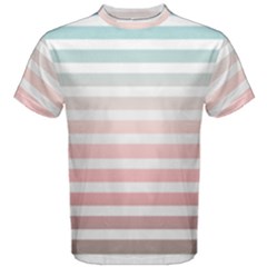 Horizontal Pinstripes In Soft Colors Men s Cotton Tee by shawlin
