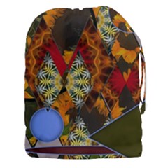 Sunflower Collage Drawstring Pouch (xxxl) by bloomingvinedesign