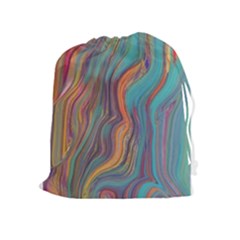 Colorful Sketch Drawstring Pouch (xl) by bloomingvinedesign
