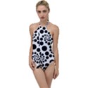 Dot Dots Round Black And White Go with the Flow One Piece Swimsuit View1