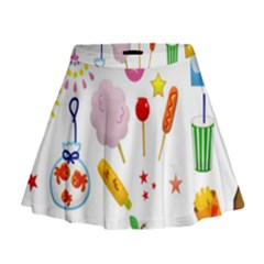 Summer Fair Food Goldfish Mini Flare Skirt by Nexatart