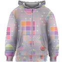Pastels Shapes Geometric Kids  Zipper Hoodie Without Drawstring View1