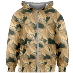 Scrapbook Leaves Decorative Kids  Zipper Hoodie Without Drawstring by Nexatart