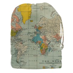 World Map Vintage Drawstring Pouch (xxxl) by BangZart