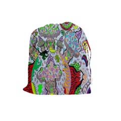 Supersonic Volcanic Mushroom Power Drawstring Pouch (large) by chellerayartisans