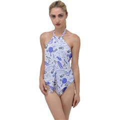 Father s Day Reason Texture Go With The Flow One Piece Swimsuit by Pakrebo