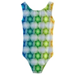 Background Colorful Geometric Kids  Cut-out Back One Piece Swimsuit by Pakrebo