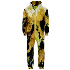 Yellow Snowballs Hooded Jumpsuit (men)  by okhismakingart