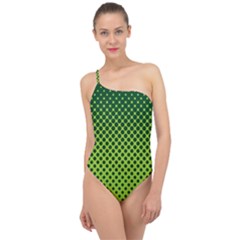 Nothing But Bogus - Lime Green Classic One Shoulder Swimsuit by WensdaiAmbrose