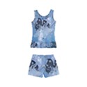 Surfboard With Dolphin Kids  Boyleg Swimsuit View2