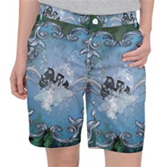 Surfboard With Dolphin Pocket Shorts by FantasyWorld7