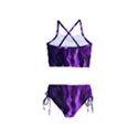 Smoke Flame Abstract Purple Girls  Tankini Swimsuit View2