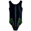 Fractal Texture Pattern Flame Kids  Cut-Out Back One Piece Swimsuit View1