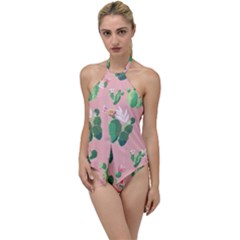 Vintage Plant Seamless Pattern Vectors 06 Go With The Flow One Piece Swimsuit by Sobalvarro
