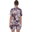 Peach Blossom Seamless Pattern Vector Satin Short Sleeve Pyjamas Set View2